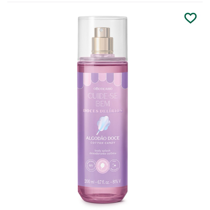 Colônia Algodão Doce Boticário - Comprar com Melhor Preço em Perfumes e Fragrâncias