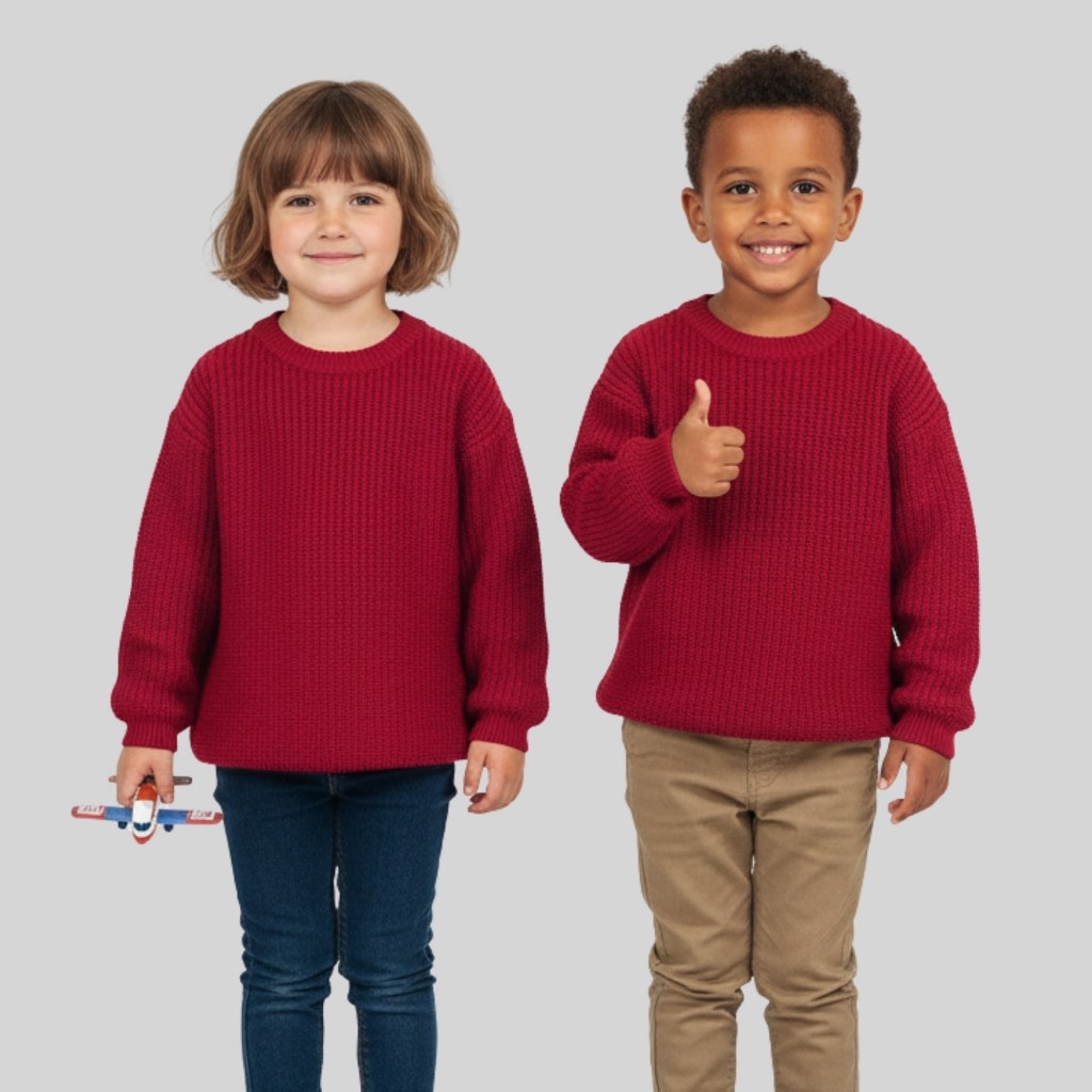 Blusa De Frio Suéter Infantil Tricot Grossa Menino Menina Luxo Quentinha