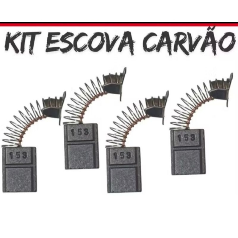 Kit Carvão Escova Makita para Lixadeira Cinta/Serra Circular/Plaina/Serra Esquadria/Tupia Coluna/Entalhadeira Corrente