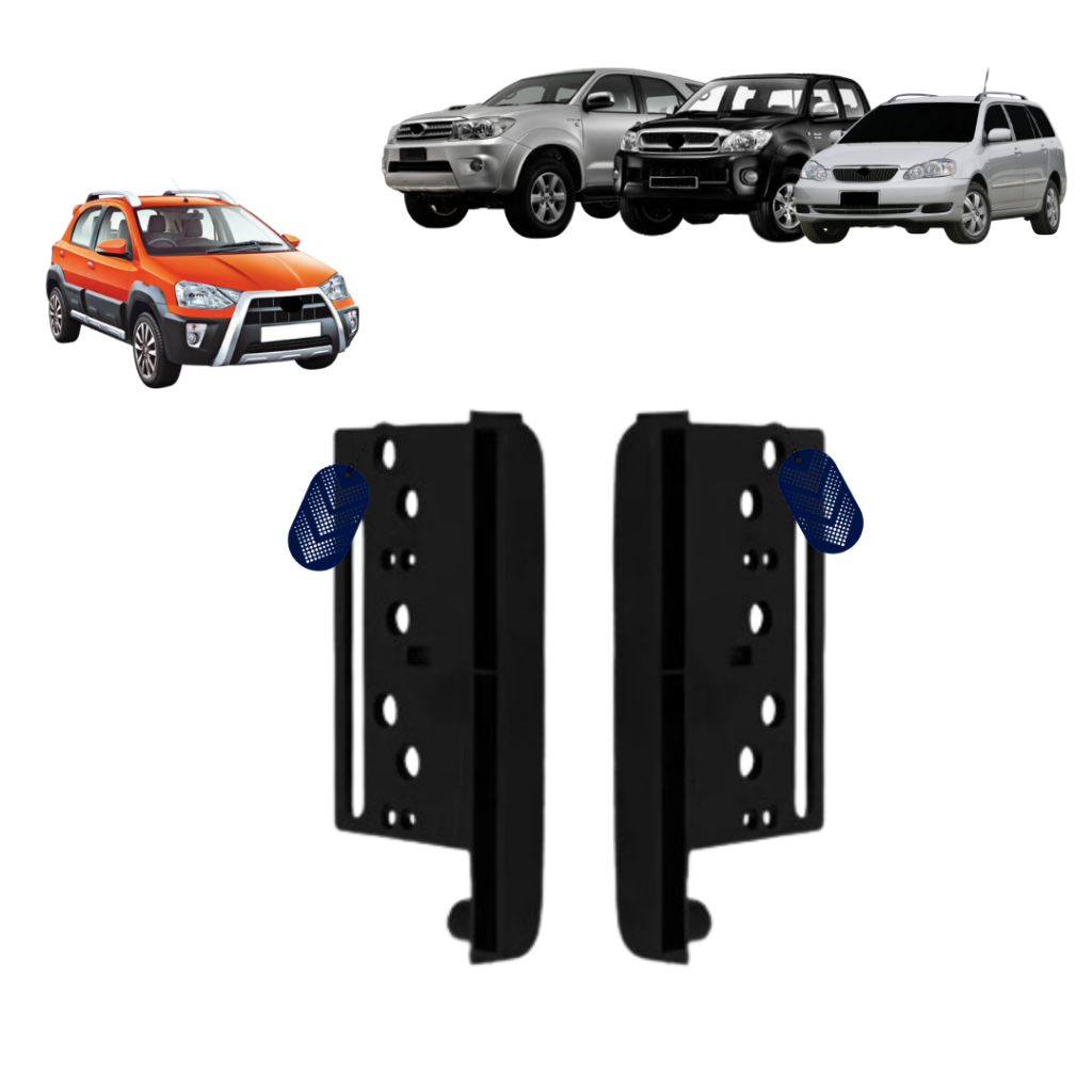 Moldura De Painel 2 Din Multimidia 7 Polegadas Toyota Etios Hilux Corolla SW4