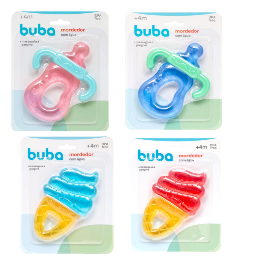 Mordedor Buba Agua Dentição Massageador Gengiva Gelado em Oferta na Shopee
