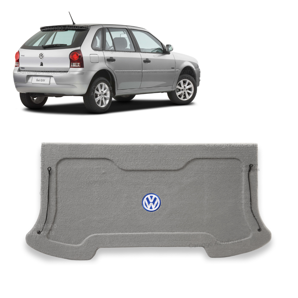 Tampão Porta Malas Gol G4 2006 A 2014 Carpete Cinza Claro c/ Furo Falante 6x9 em Oferta na Shopee