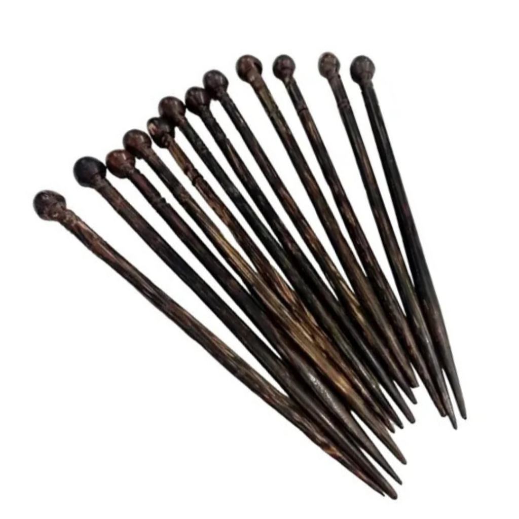 Palitos de Coquinho para Penteado Kit com 2, 4 ou 6 Unidades Modelo Indiano