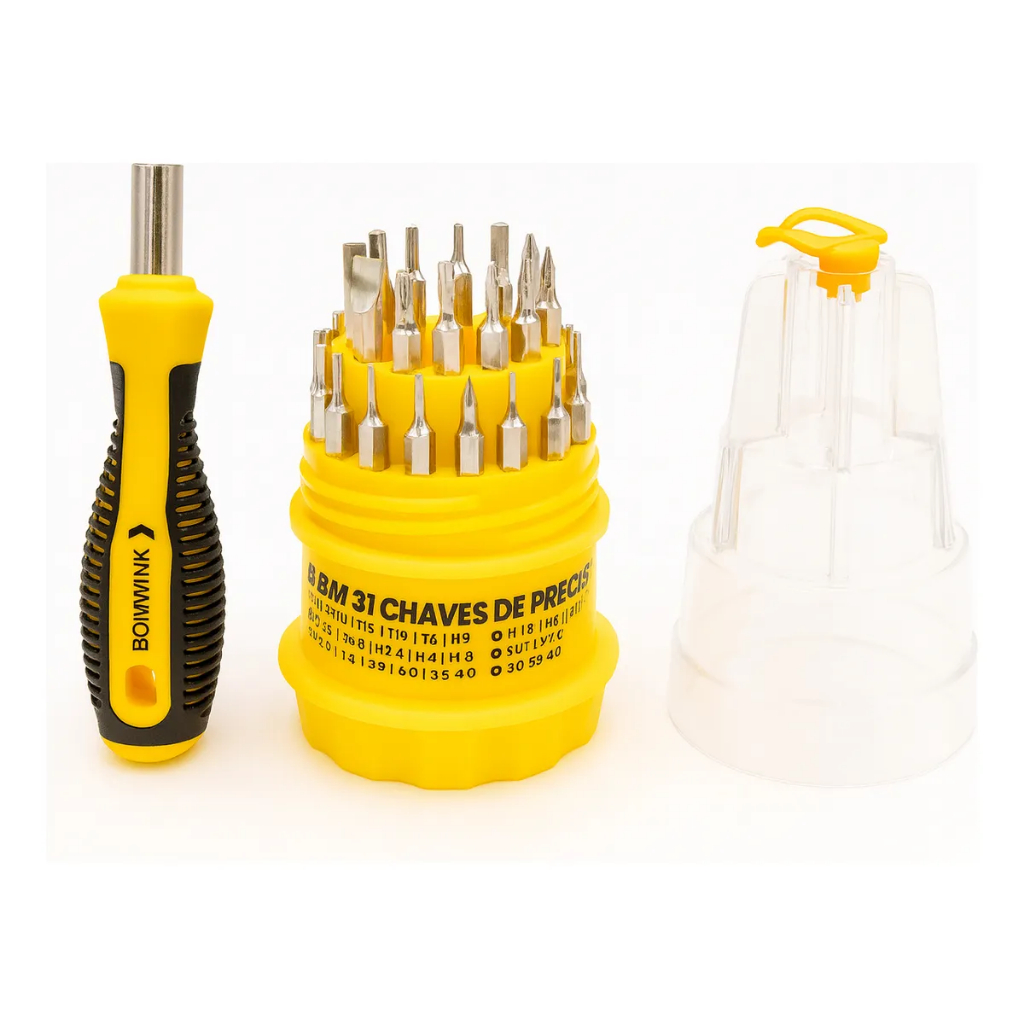 Jogo Kit Chaves Precisão 31 Peças Fenda Torx Alen Philips Y Celular Notebook