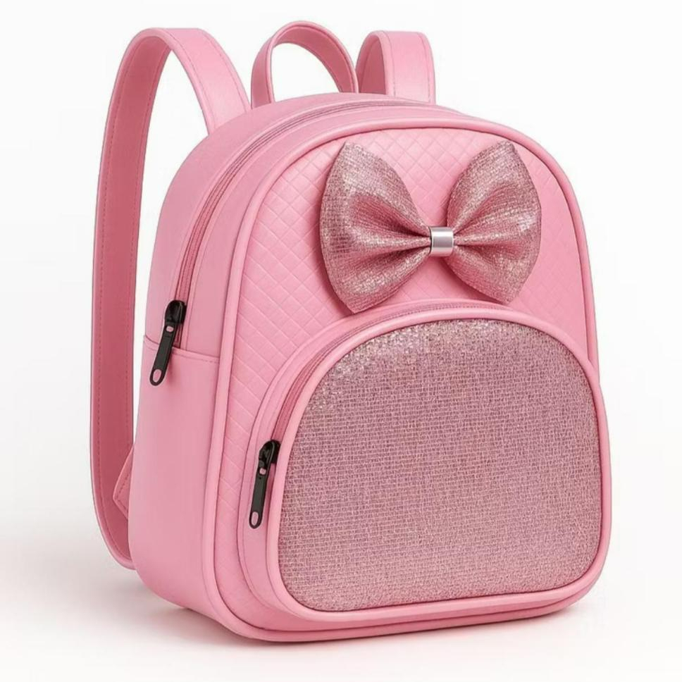 Mochila Infantil Feminina com Laço Glitter Luxo Brilhante para Escola Creche Passeio Leve e Linda em Oferta na Shopee