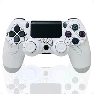 Controle Joystick Wireless Sem Fio Bluetooth Double Shock Com Led Compatível Ps4/Pc/Tv Branco em Oferta na Shopee