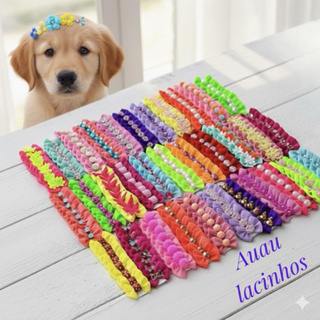 90 unidades Laços Pet variados Banho e Tosa Lacinho Pet Shop em Oferta na Shopee