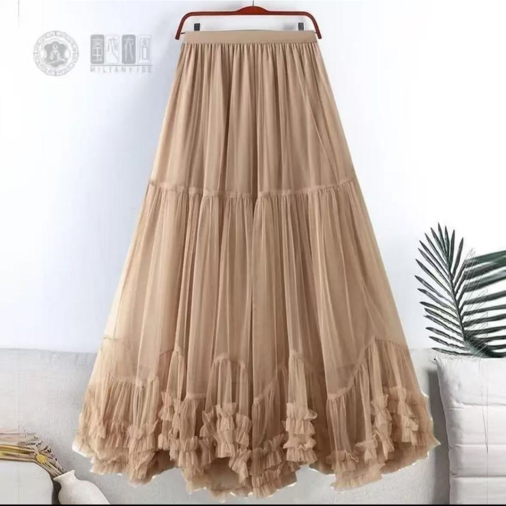 steve store moda feminina saia princesa tule com duplo e forro moda elegancia em Oferta na Shopee