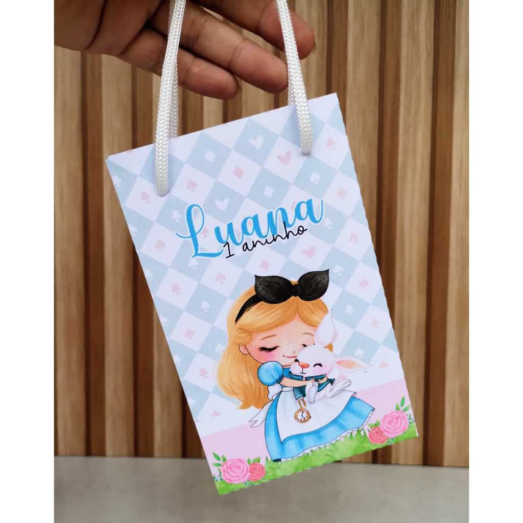 Sacolinha Surpresa P ALICE NO PAÍS DAS MARAVILHAS | PEGUE E MONTE - Lembrancinhas personalizadas | Festa Infantil.