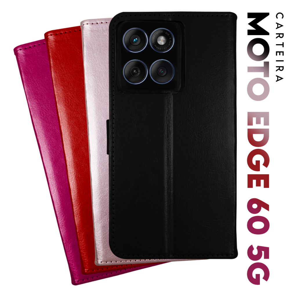 Capa carteira flip para Motorola Edge 60 5G