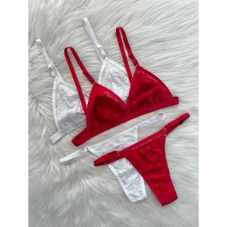 Kit Com 2 Conjunto Feminino De Lingerie Sensual Em Tule Transparente Sem Metal em Oferta na Shopee