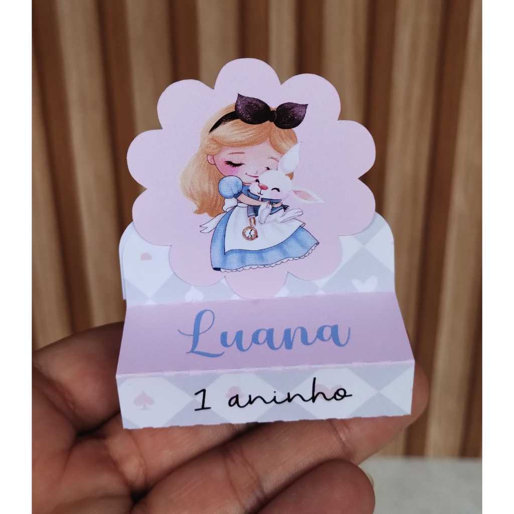 Porta Bis Duplo Alice no País das Maravilhas | Lembrancinhas personalizadas | Mimos | Aniversário infantil