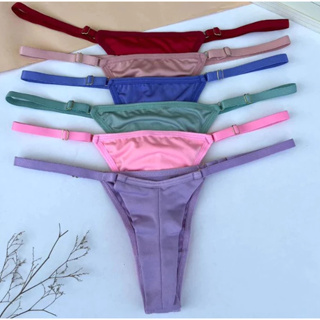 Kit 3 Calcinhas com Regulagem Fio Duplo Microfibra Fio Dental Tanga em Oferta na Shopee