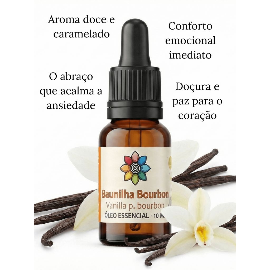 Óleo Essencial de Baunilha Bourbon 10 ml | 100% Puro & Natural - Acolhe, acalma e abraça as emoções em Oferta na Shopee