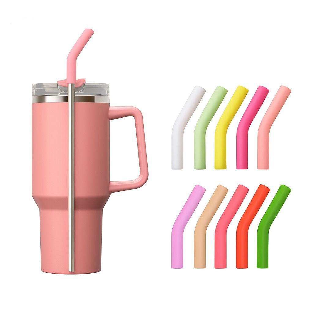 Ponta Bico Ponteira Palha de silicone colorido para canudo reutilizável 8MM ou mini ponta silicone