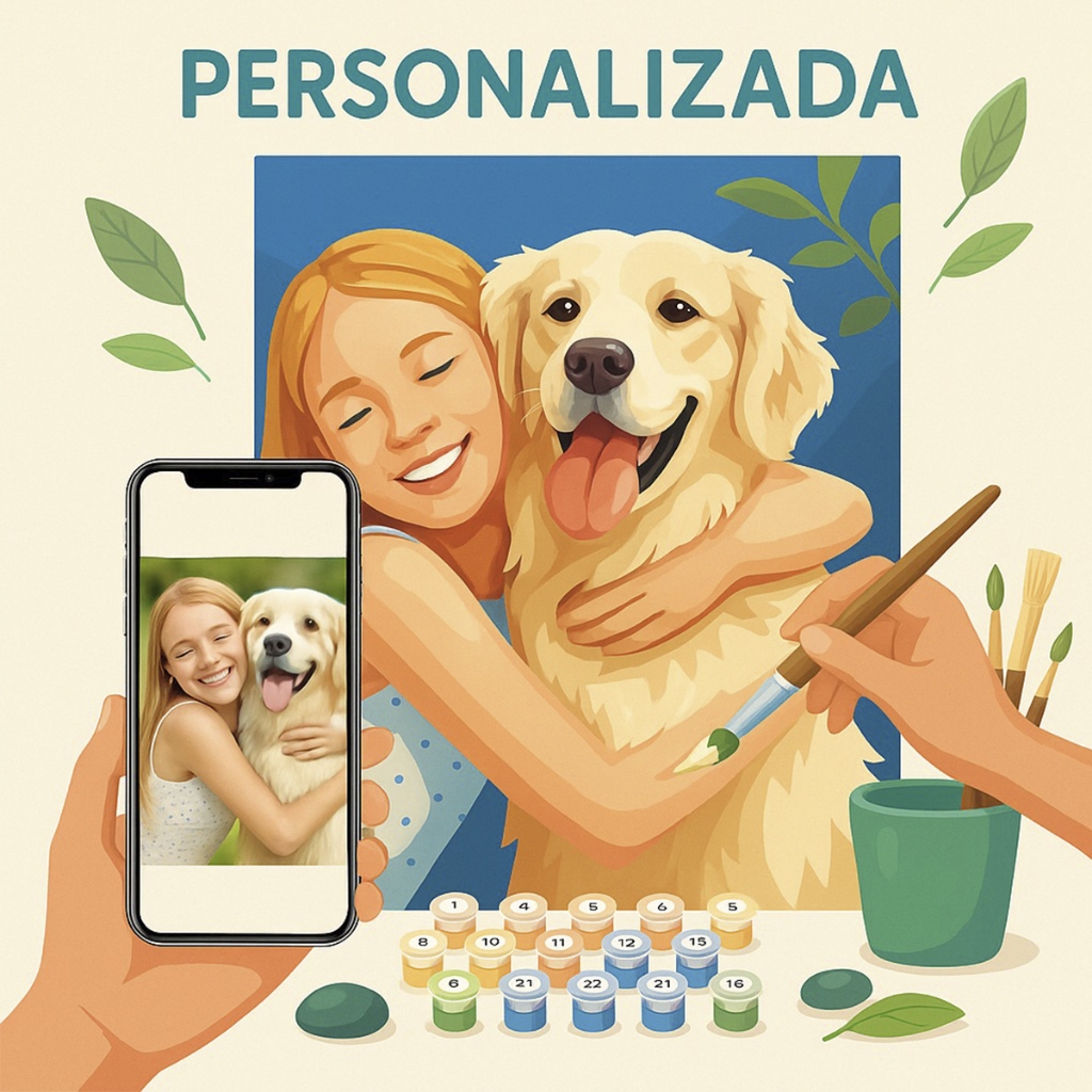 Kit Pintura Numerada Terapêutica | Personalizada 30x40 Cm em Oferta na Shopee