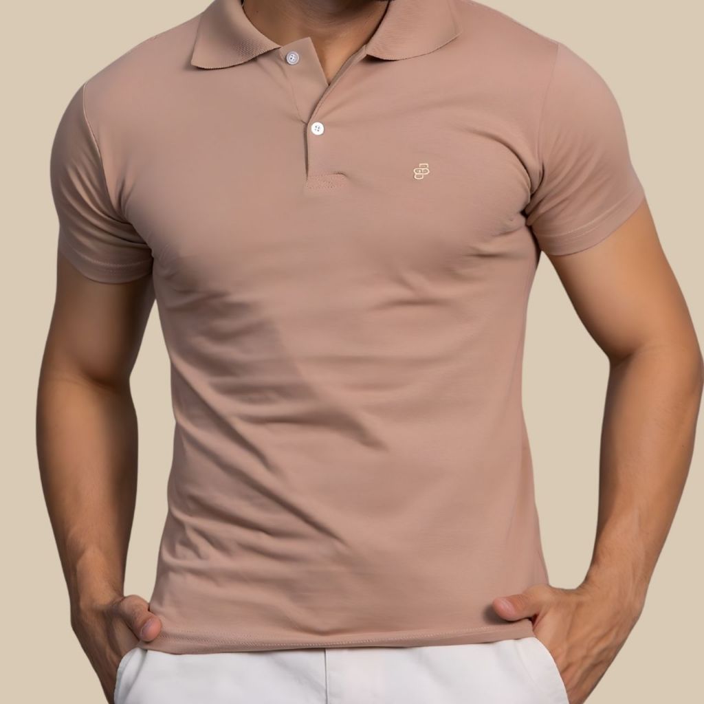 Camisa Gola Polo Masculina Camiseta 100% Algodão Roupas Casuais de Escritório Estilosa e C...