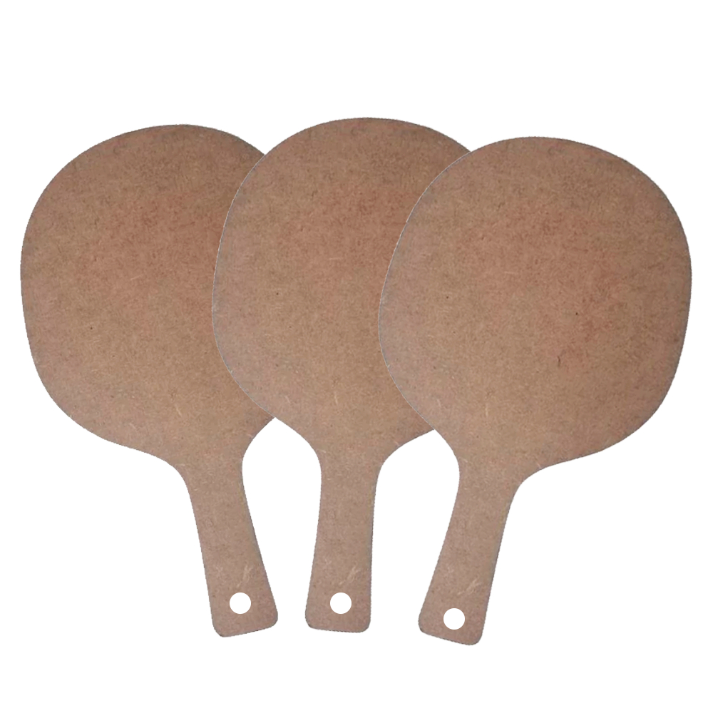 Kit 10 Raquetes Ping Pong Mdf Cru Lembrancinha Multi Uso Aniversário infantil Para Personalizar