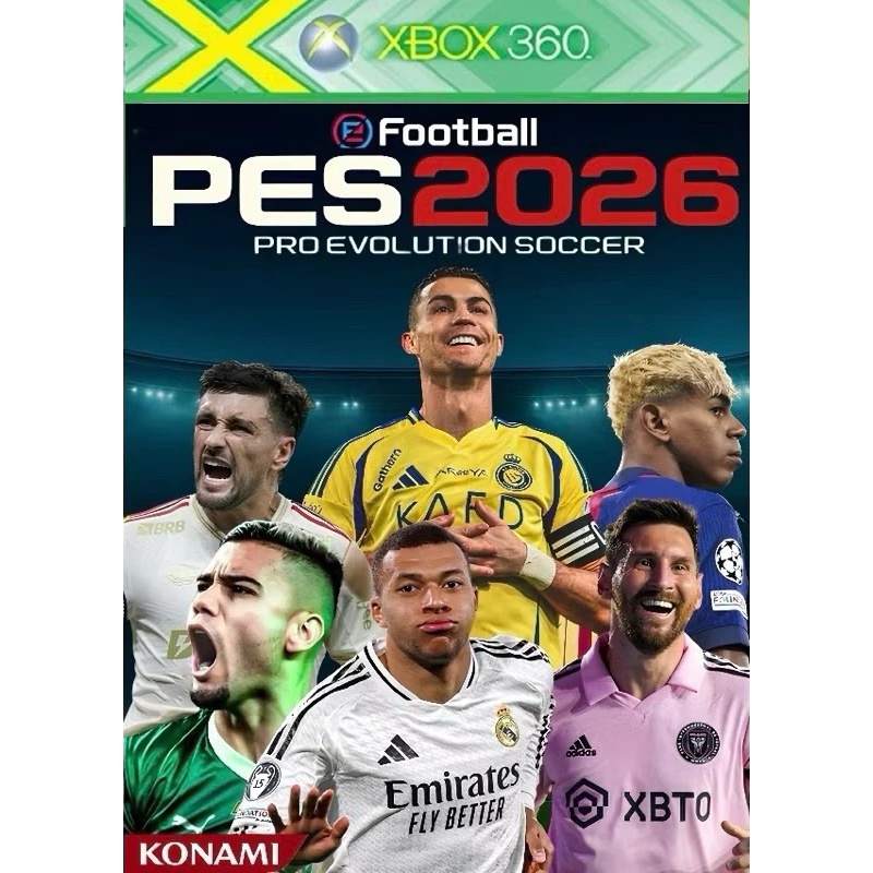 pes 2026 pro evolution soccer atualizado xbox 360 - MIDIA FÍSICA