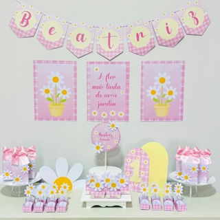 Kit Festa Margarida Personalizado / Kit Só um Bolinho / Aniversário / Lembrancinha / 100 itens / Decoração/ Mesversário em Oferta na Shopee
