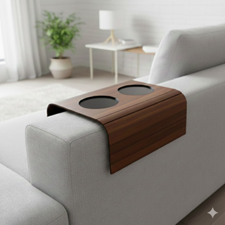 Porta-Copo para Sofá em MDF Organização Total--Versões com e sem Nicho Acabamento Premium em Oferta na Shopee