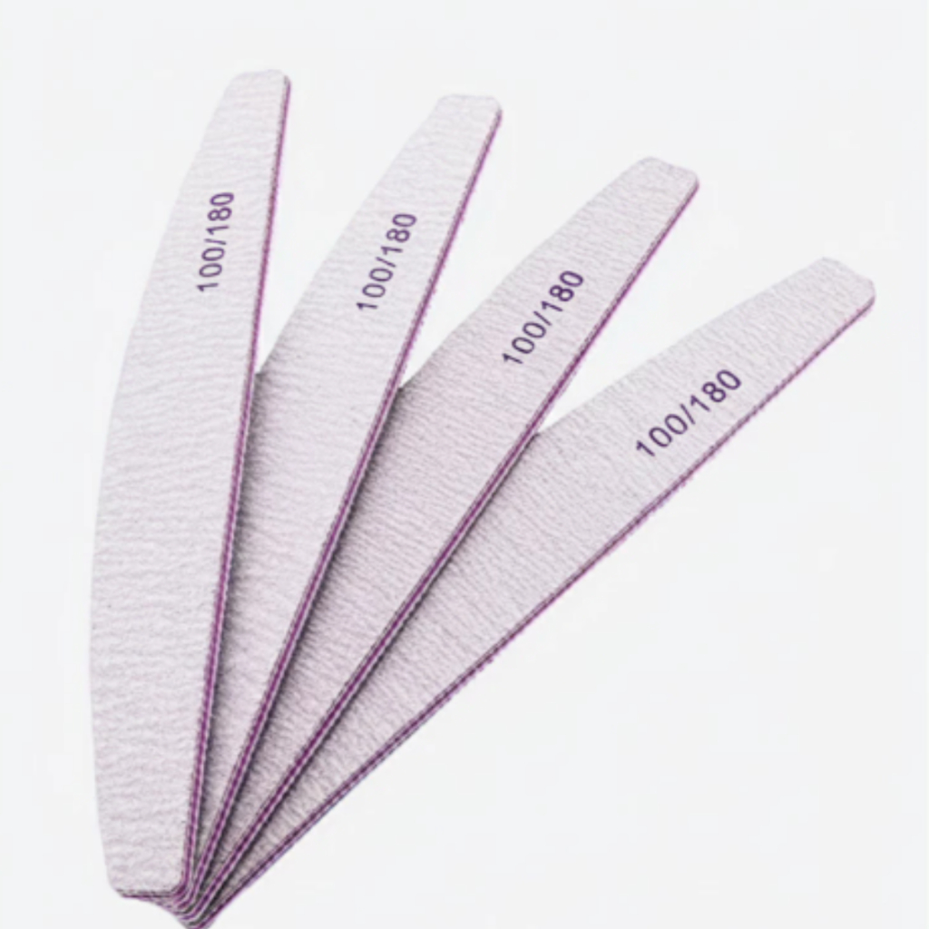 Kit 4 Unidades de Lixa Unha De Gel Alongamento Lixa Banana Bumerangue Boomerang 100/180