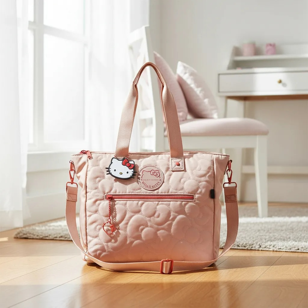 Bolsa Hello Kitty Semax Grande Duas Alças Chaveiro HK26021 em Oferta na Shopee