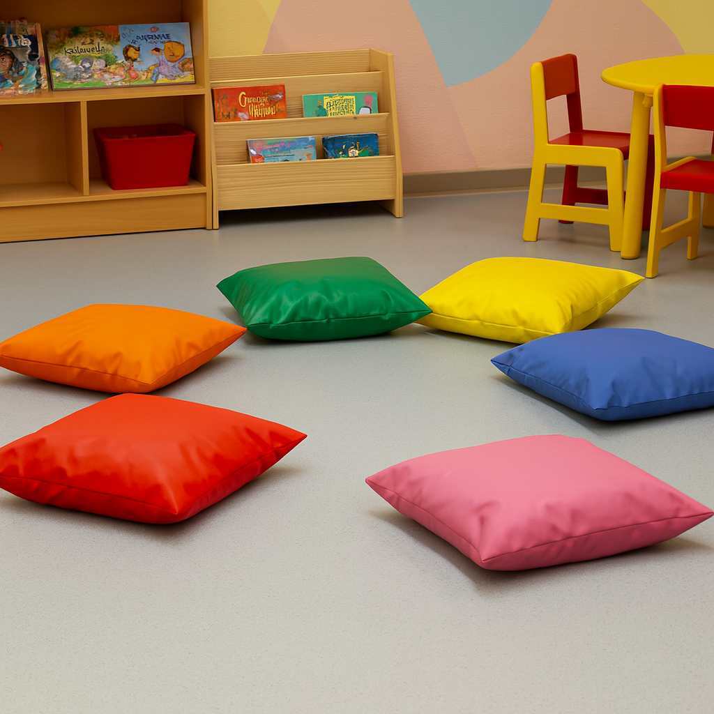 4 Capas de Almofadas Impermeáveis com Zíper na Medida 40 x 40  Kit Capas Plásticas para Almofadas para Escolas e Creches