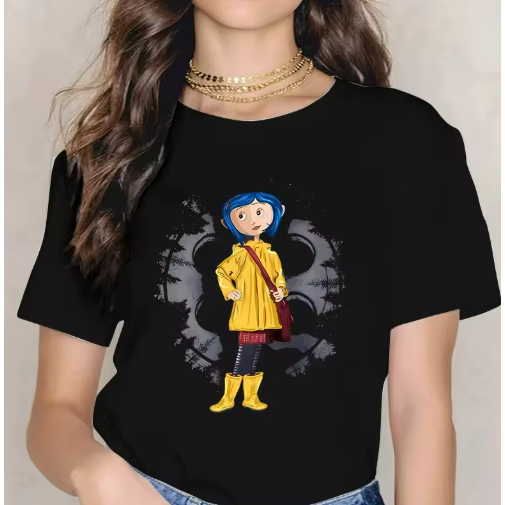 Camiseta Coraline Terror Aesthetic – Estampa Nítida, Algodão Macio