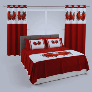 Kit Colcha Casal  Box 5 Peças  2,45m x 2,55 Mais Cortina para Janela em Oferta na Shopee