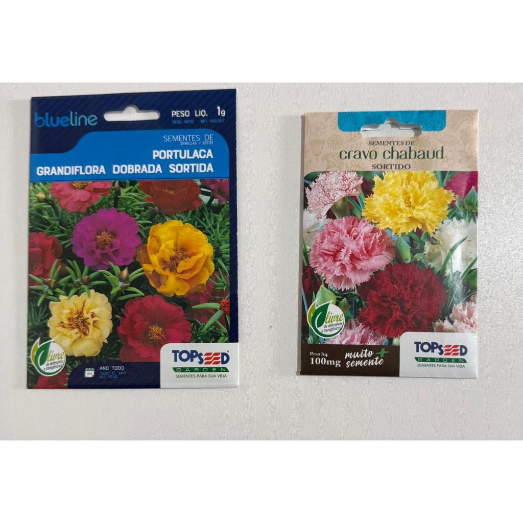 SEMENTES DE PORTULACA 11 HORAS + SEMENTES DE CRAVO CHABAUD