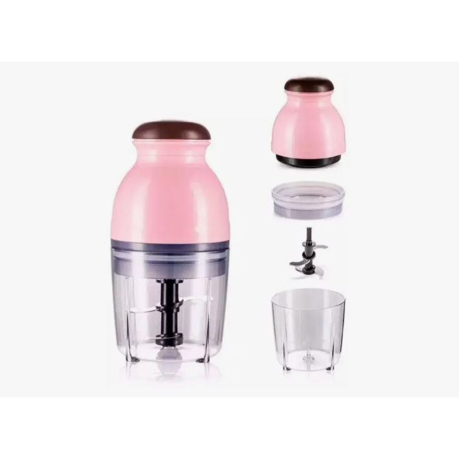 Mini Processador Elétrico Capsule Cutter Quatre Cortador de Carnes, Legumes e Frutas 4 Lâminas