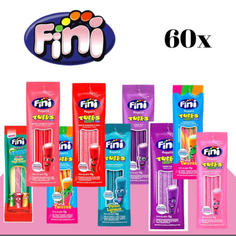 Kit Fini Tubes 60 pacotes de 15g cada - FiNI em Oferta na Shopee