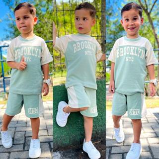 Kit Camisa e Bermuda Menino Conjunto de Malhão Premium Verão em Oferta na Shopee