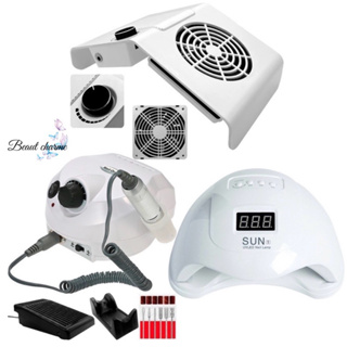 Kit Unha Lixa Lixadeira Motor Porquinho + Cabine Su 5 48w + Aspirador Sugador Coletor De Po Manicure Unha Gel Acrigel em Oferta na Shopee