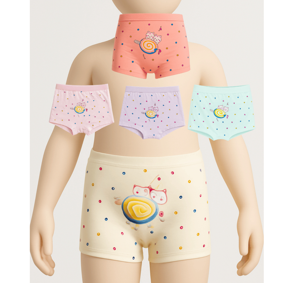 Kit 12 Cueca Menina Feminina moda intima Infantil e juvenil Tecido Soltinho antialérgico