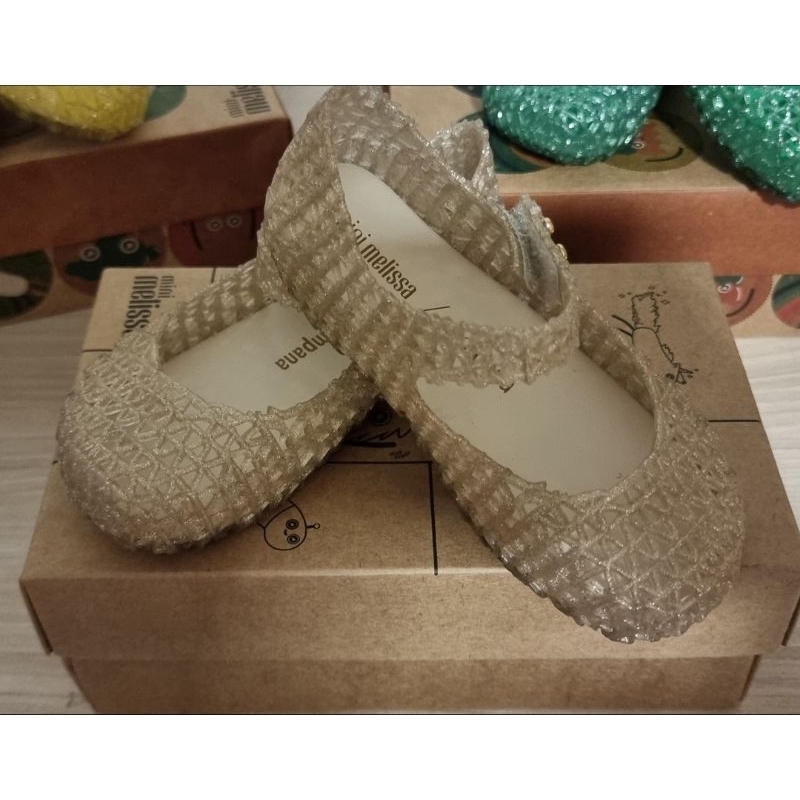 Mini Melissa Campana Bege / Amarela / Verde