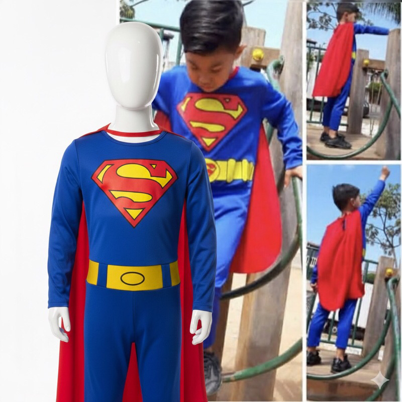 Fantasia Do SuperMan Longa Infantil