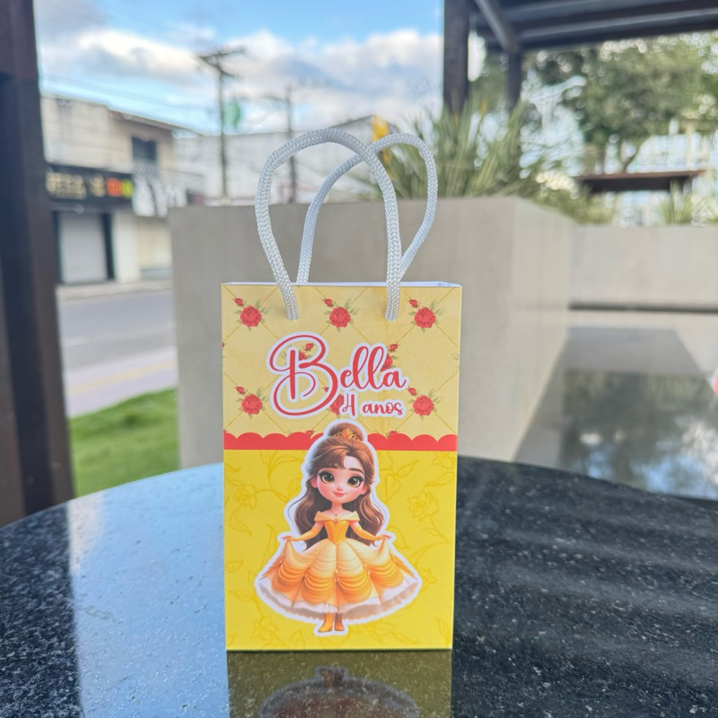 Sacolinha P A BELA E A FERA - Sacolinha Surpresa Lembrancinha para Festa PEGUE E MONTE
