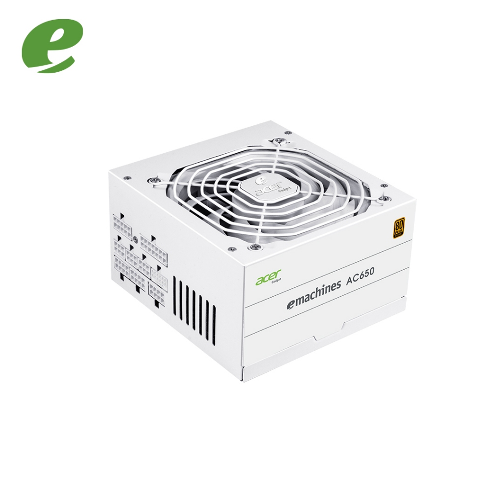 Fonte Gamer Atx Full Modular Branca 650W 80 Plus Bronze PFC Ativo Bivolt Cabos Flat Acer eMachines