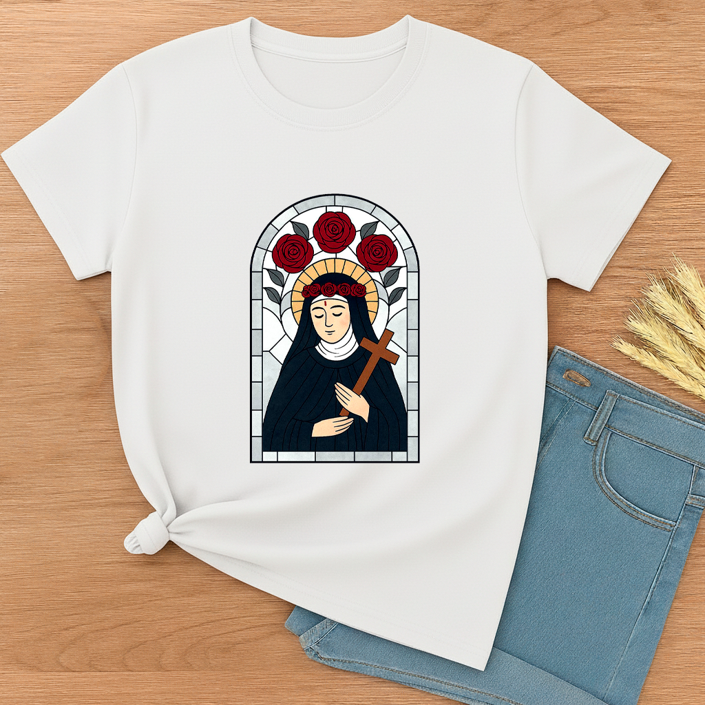 Camiseta T-Shirt Básica Santa Rita Estiloso Feminina Tendência Verão Modelo Lançamento Envio Rápido
