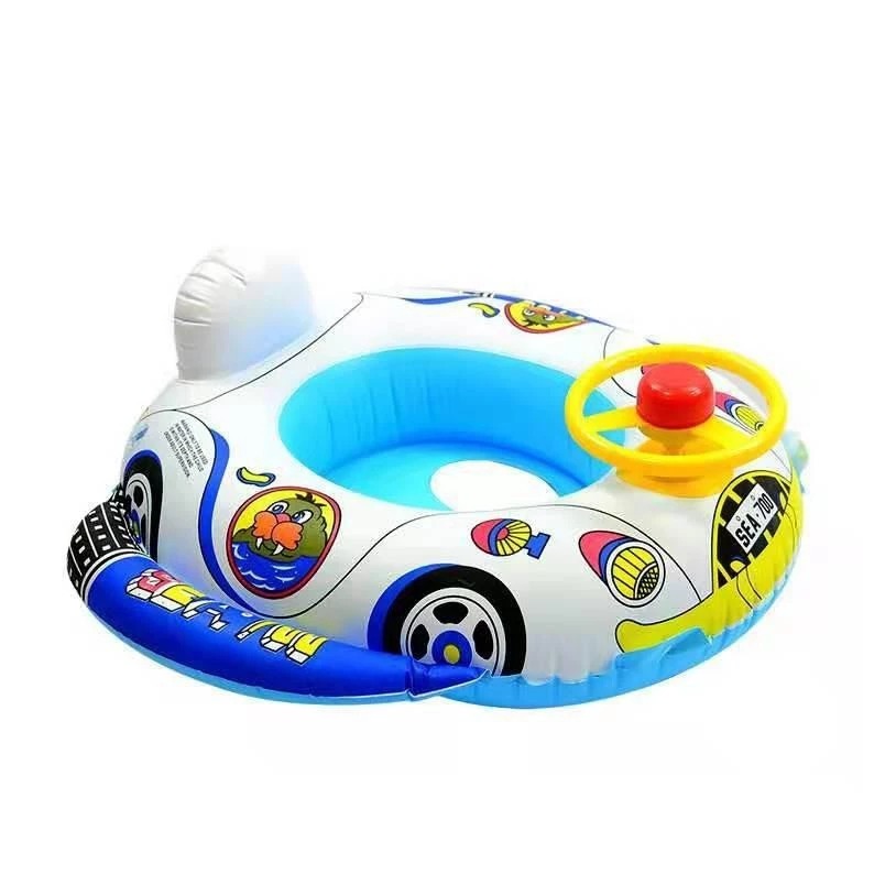 Boia Bote Carrinho Infantil Volante Buzina Piscina Natação Praia Verão 70cm