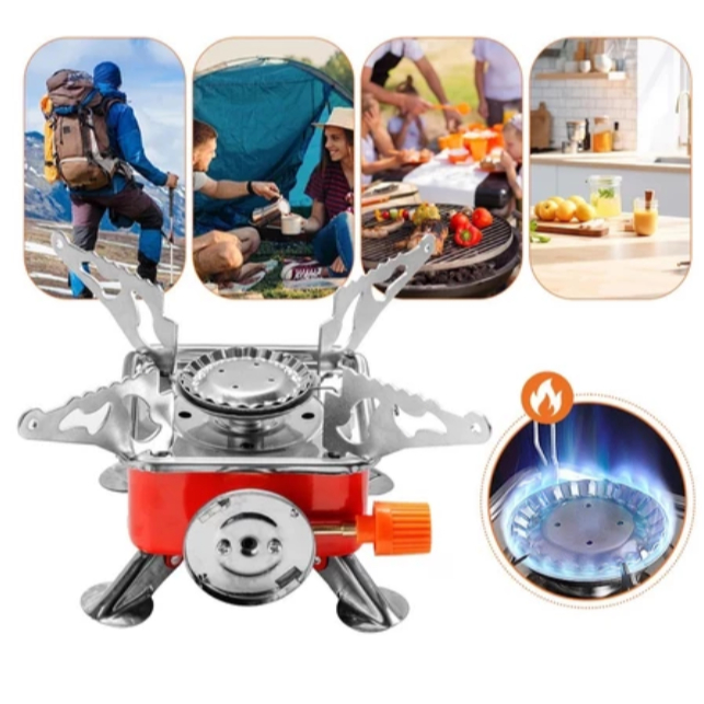Fogão a Gás Portátil Dobrável Ignição Automática | Para Camping, Viagem e Aventuras ao Ar Livre