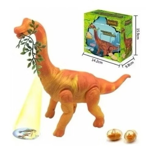 Dinossauro Brachiosaurus Que Bota Ovos | Brinquedo Infantil com Luz  – Dino Interativo Educativo em Oferta na Shopee