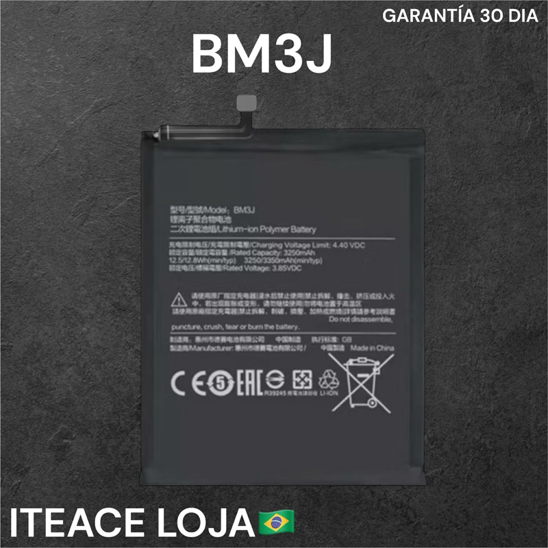 BAT COMPATIVEL MI 8 LITE (BM3J) ORG NOVA COM GARANTIA 30 DIA