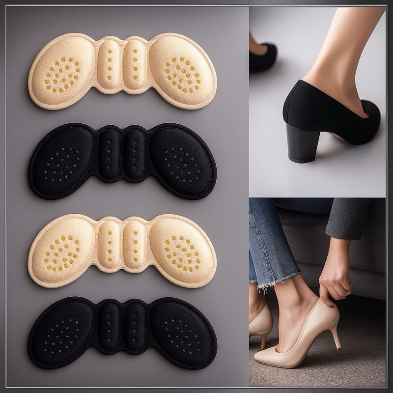 Kit 1 ou 4 Pares Protetor de Calcanhar Almofadado – Conforto e Proteção para os Pés, Evite Machucados