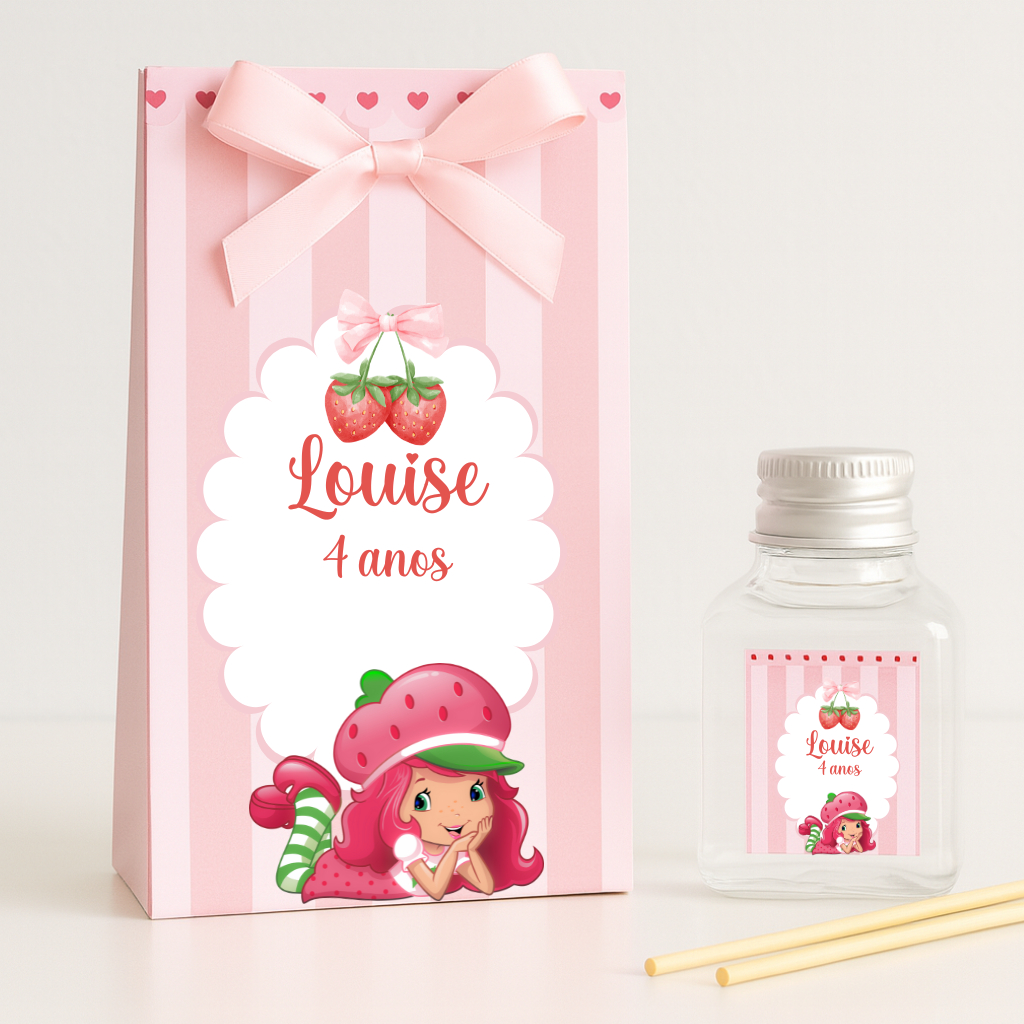 20 Aromatizador Lembrancinha Moranguinho – Personalizado para Festa Infantil