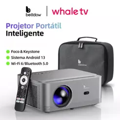 Projetor BETTDOW AC1082 Full HD 1080P 4K 20000 Lumens com foco automático, Wi-Fi 5G e versão oficial da Netflix.