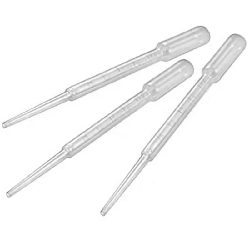 Pipeta Pasteur Conta Gotas Plástica Medicinal Resistente Multiuso 3ml Marcador Medidor- 20 Unidades