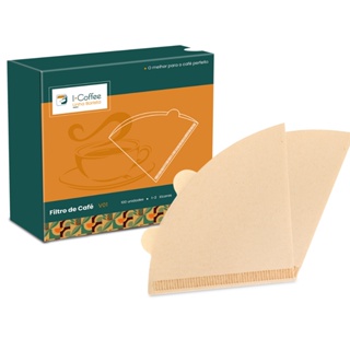 Filtro de papel Natural coador de café V60 01/02 cafeteria iCoffee Pacote C/ 100 unidades Cone em Oferta na Shopee